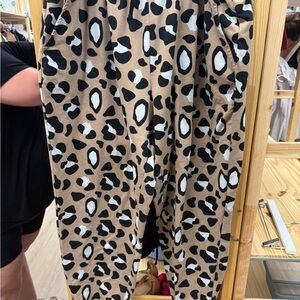 LuLaRoe Kids Leopard Print Joggers - Black and Tan